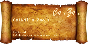 Csikós Zsolt névjegykártya