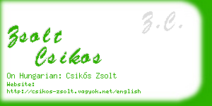 zsolt csikos business card